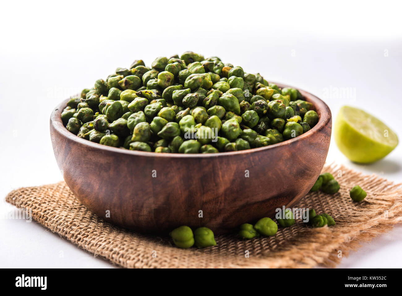 Roasted fresh Green Chickpeas or Chick Peas or harbara in hindi also
