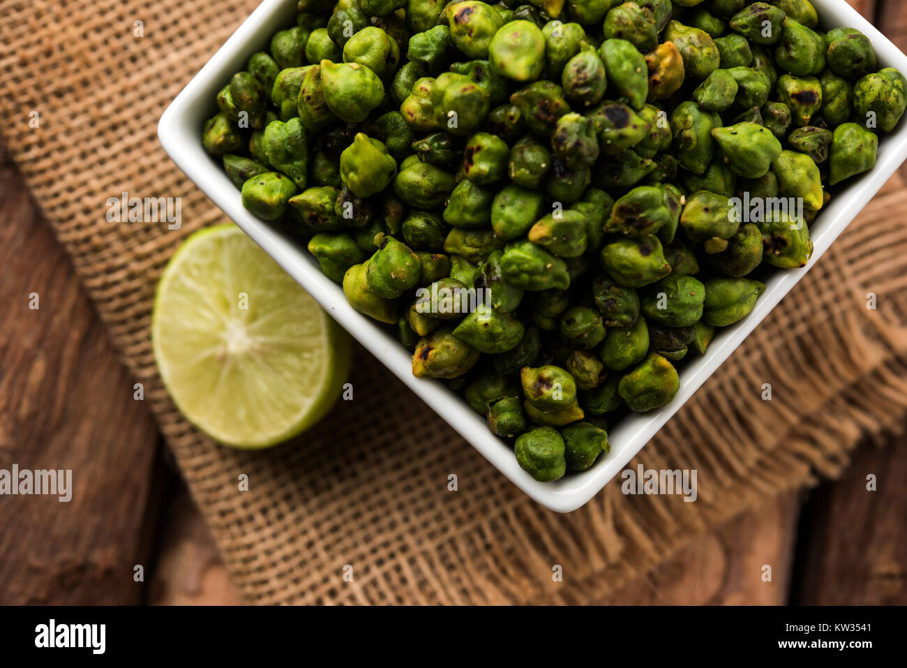 Roasted fresh Green Chickpeas or Chick Peas or harbara in hindi also