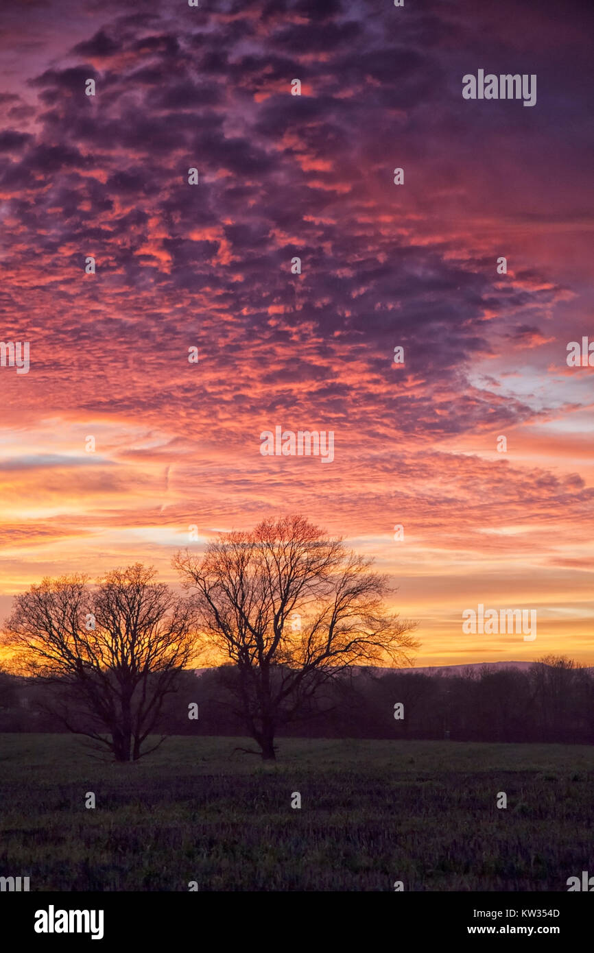 Dusk, Henfield, West Sussex Stock Photo