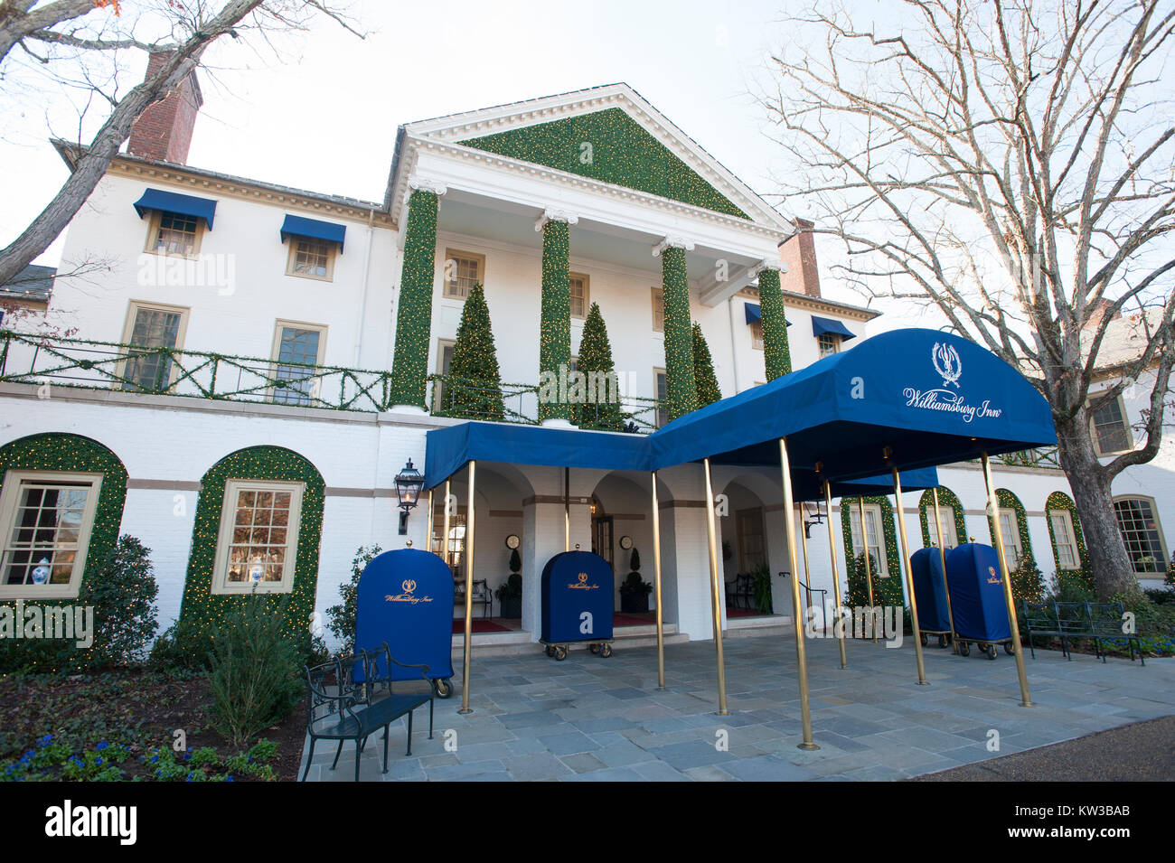 USA Virginia VA Colonial Williamsburg The Williamsburg Inn hotel exterior fron of the inn Stock Photo