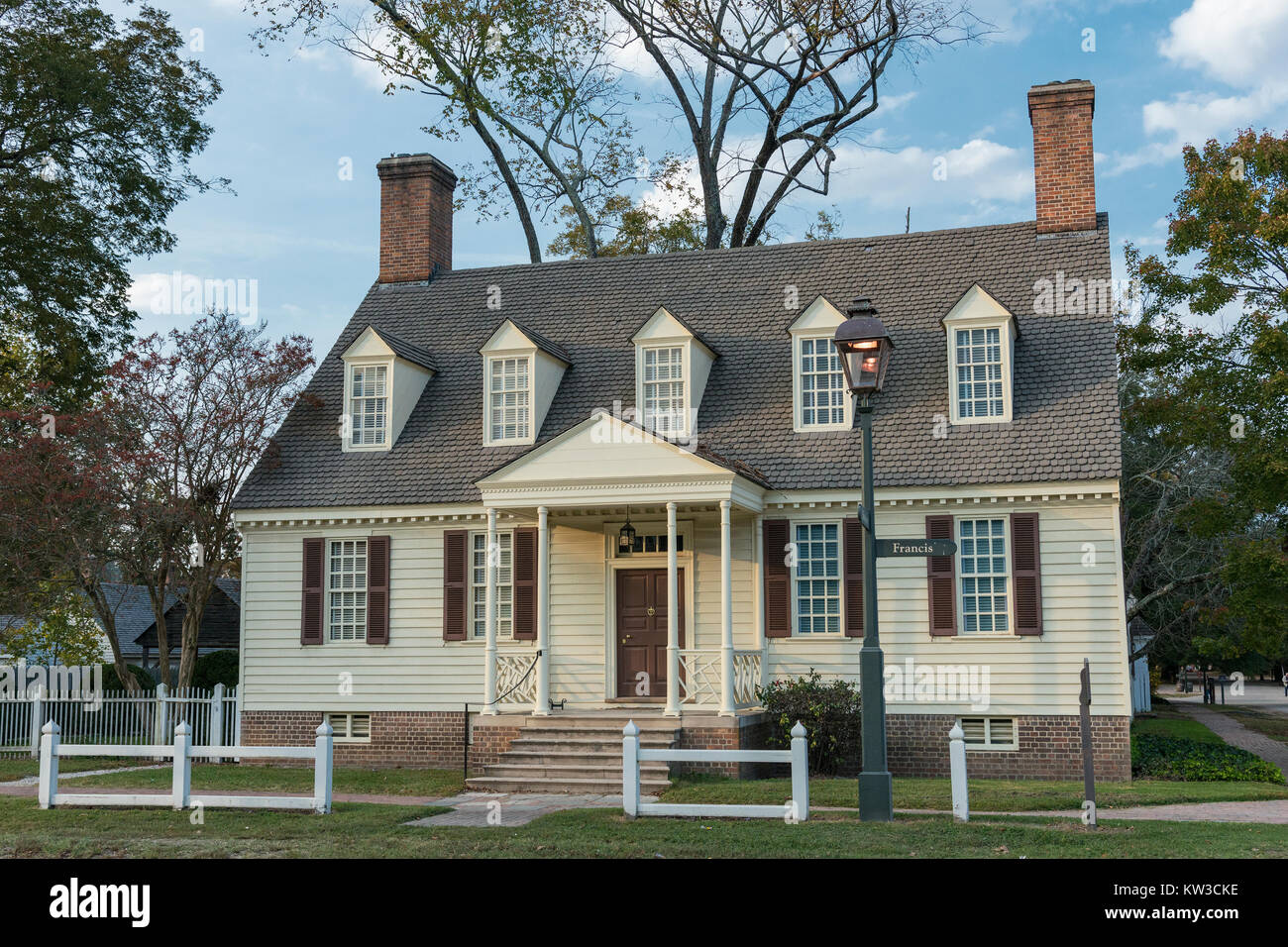 Colonial Williamsburg Dr. Barraud House Stock Photo Alamy