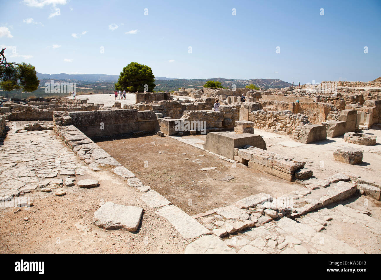 Central courtyard area, Festos, archeological area, Crete island, Greece, Europe Stock Photo