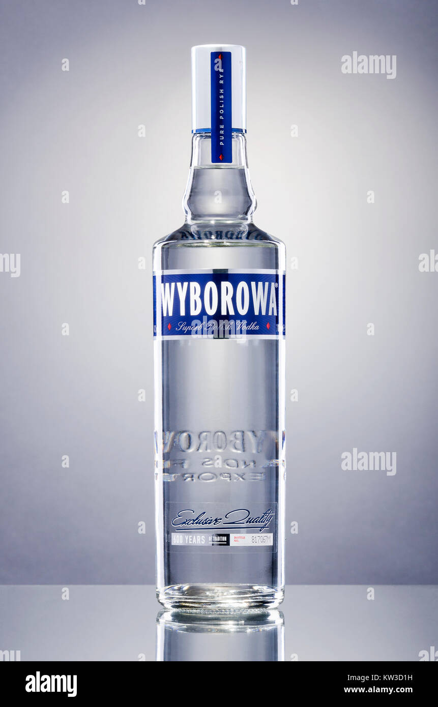 Wyborowa Vodka Isolated On Gradient Background Wyborowa Is Brand Of Wyborowa Vodka Isolated On Gradient Background Wyborowa Is Brand Of