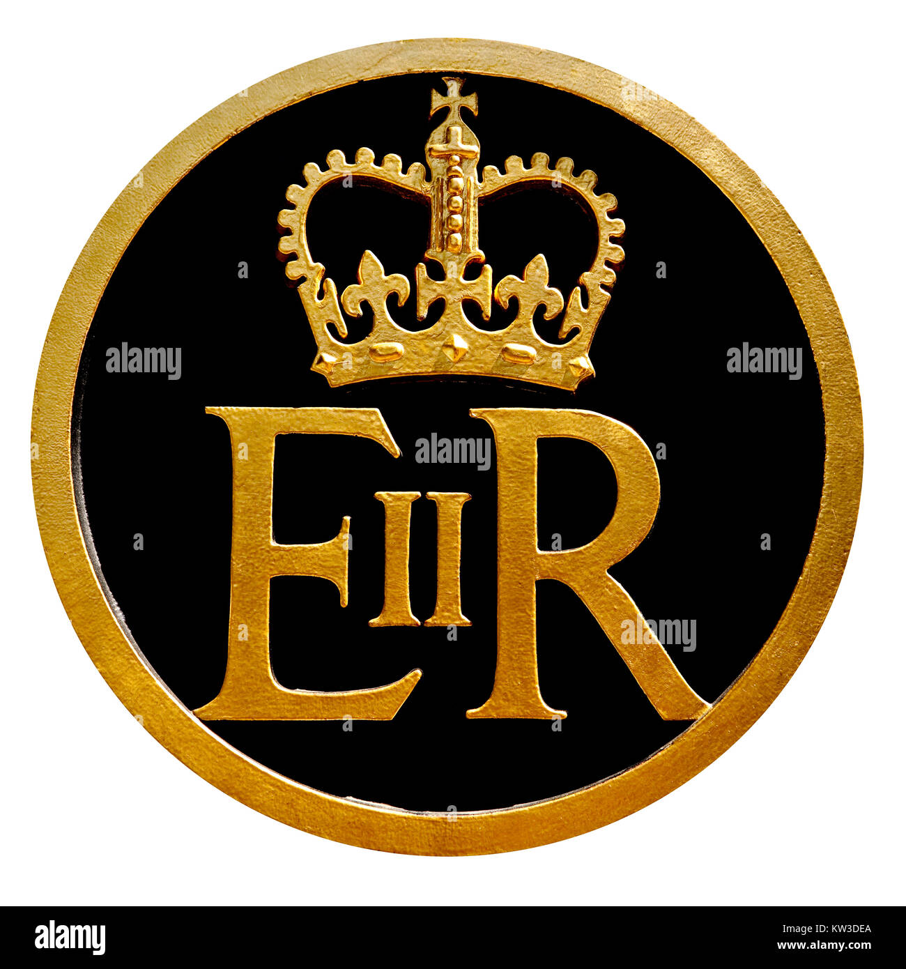 E II R Acronym Elizabeth II Regina (Queen of Great Britain) Stock Photo