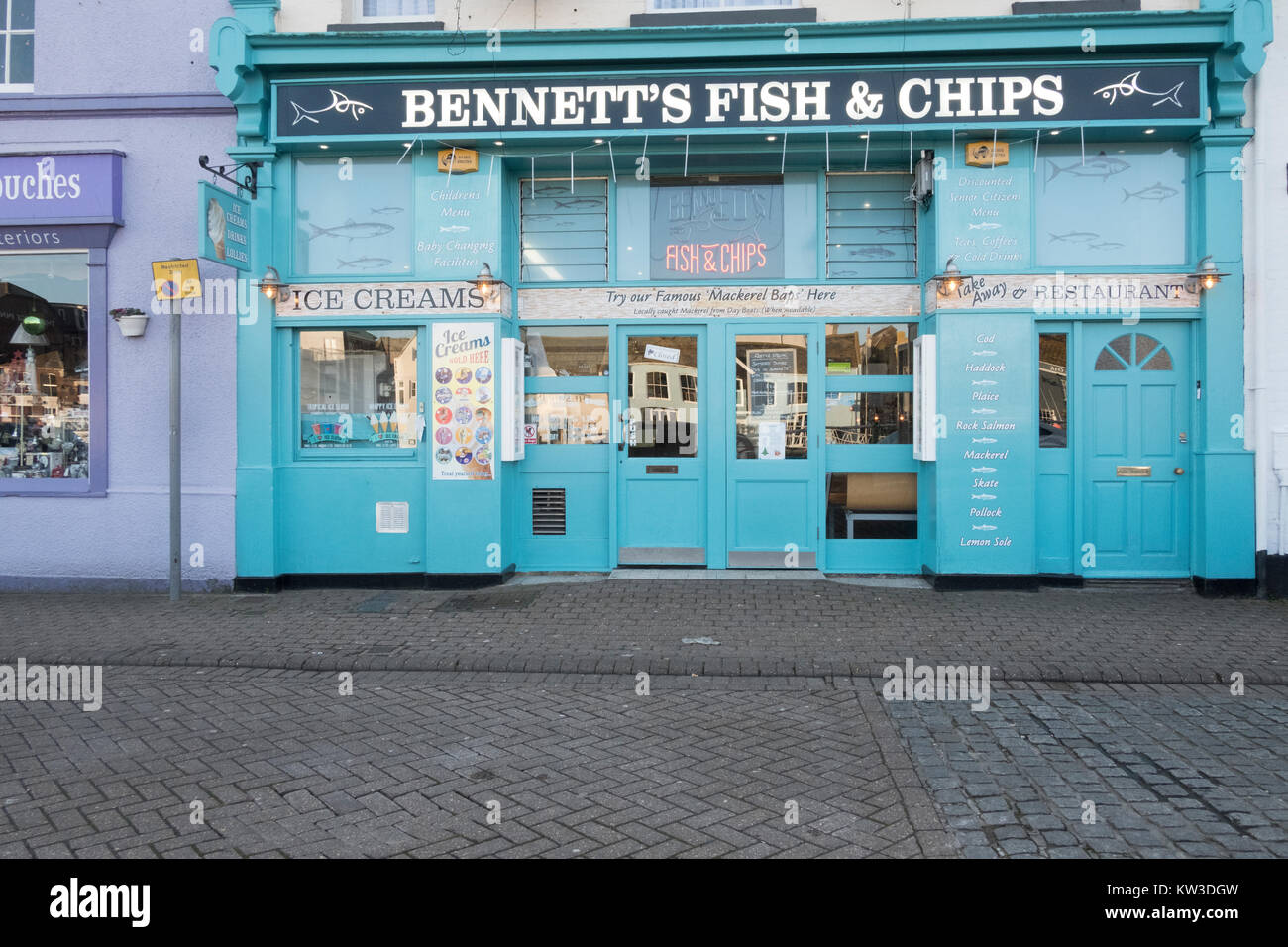 Bennets fish and chip shop in Weymouth Dorset Stock Photo