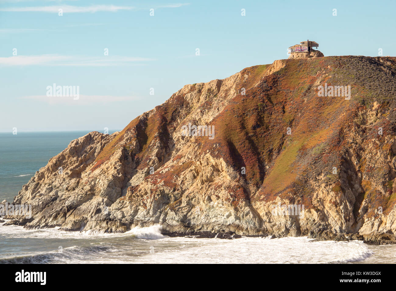 Devil' Slide Bunker outside of San Francisco Stock Photo