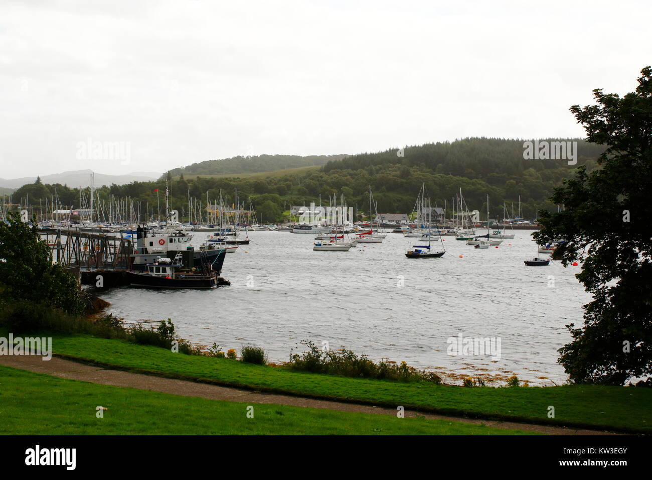 Hafen von Dunbeg am Loch Linnhe, Council Argyll Stock Photo