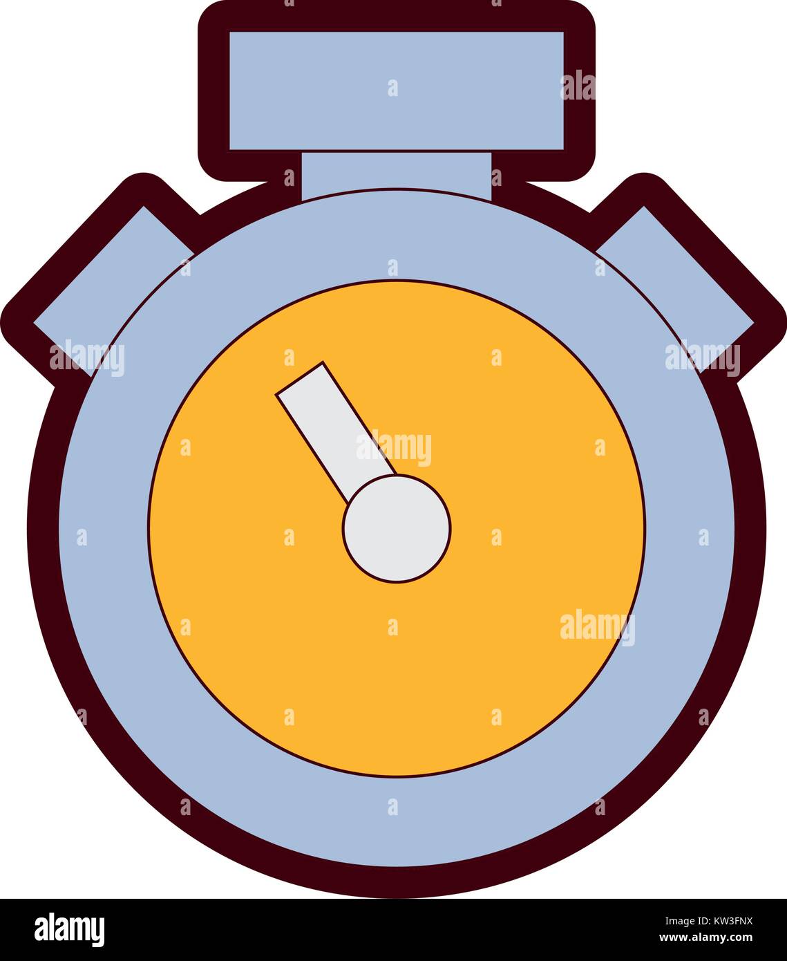 line color chronometer object to know the time measure vector