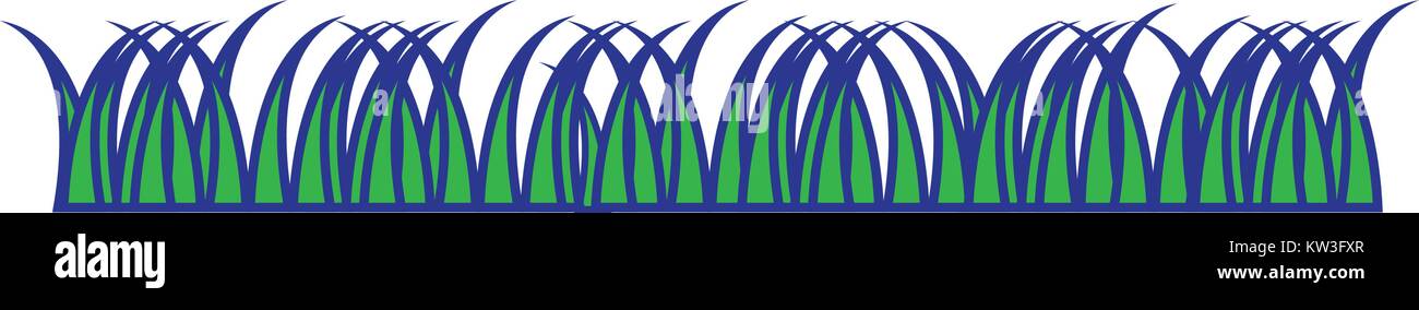 full color grass fiel plant nature design vector illustration Stock ...