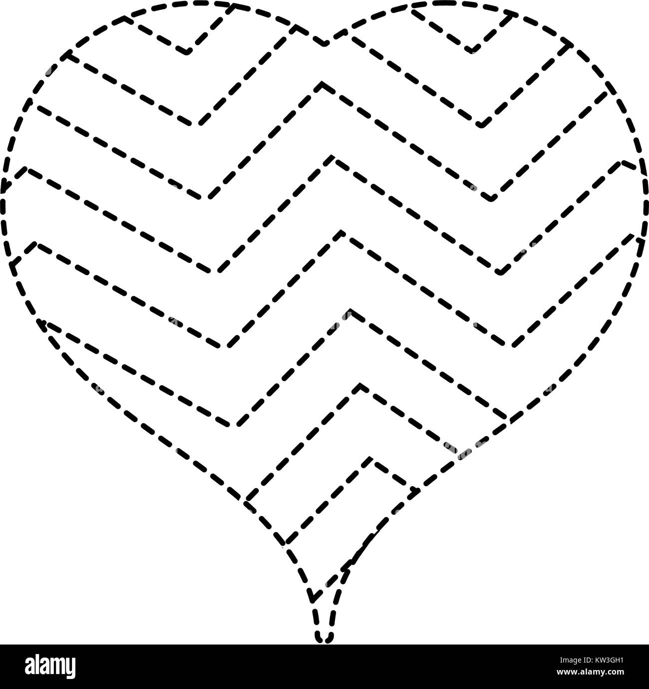 dotted shape heart to love symbol with rainbow design vector ...