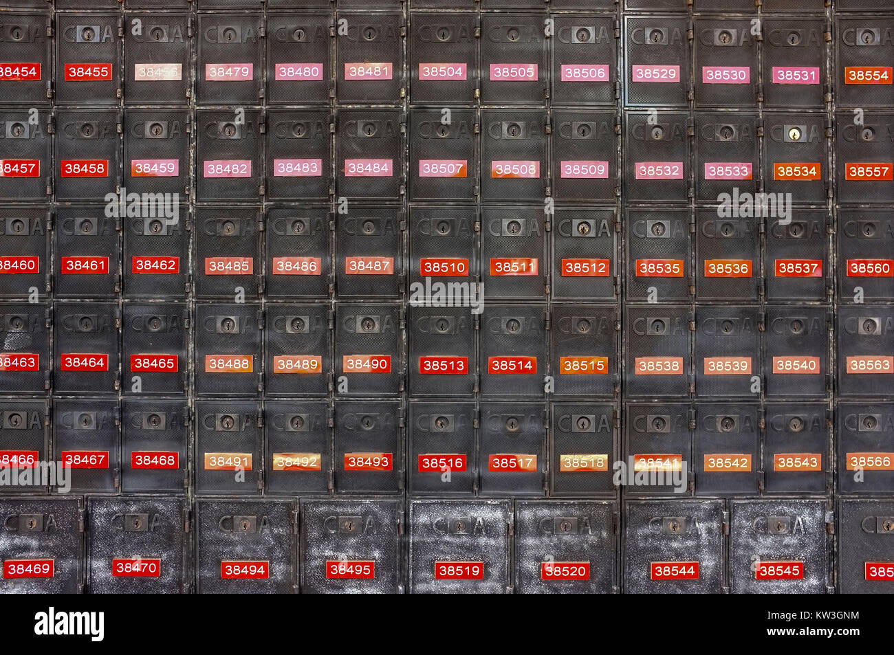 Post Office boxes in Australia Stock Photo