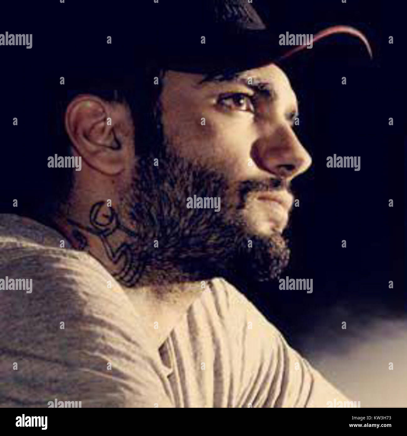 Hussain Rapper A portrait of Hossein Rahmati, a Persian hip hop artist, known for his ...