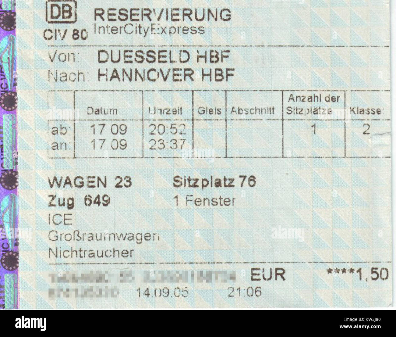 Seat reservation ticket hi-res stock photography and images - Alamy