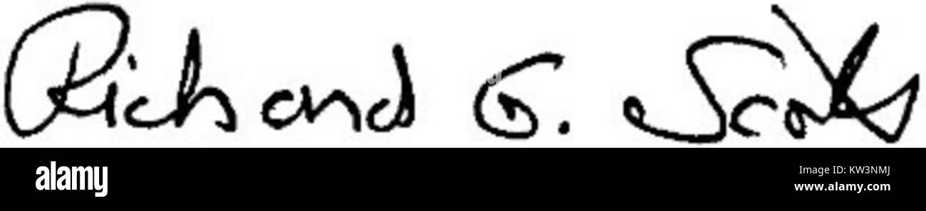 The signature of Richard G. Scott, a prominent religious leader and ...