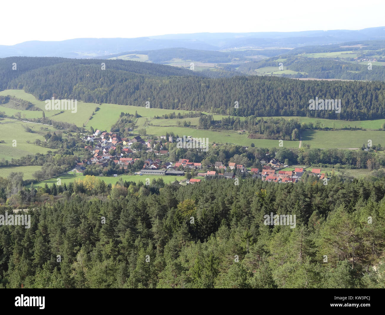 A scenic view of Kleinbreitenbach, a village in Germany, captured in a