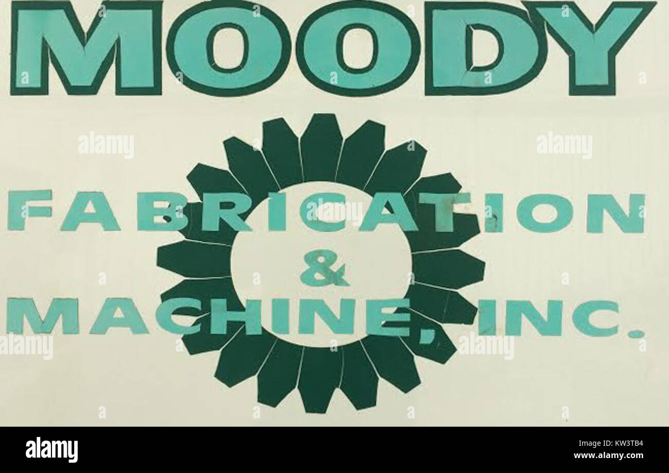 Moody Fabrication refers to a company or workshop specializing in the fabrication of materials or products. The image likely shows an example of their work or a key project associated with their services in manufacturing or design. Stock Photo