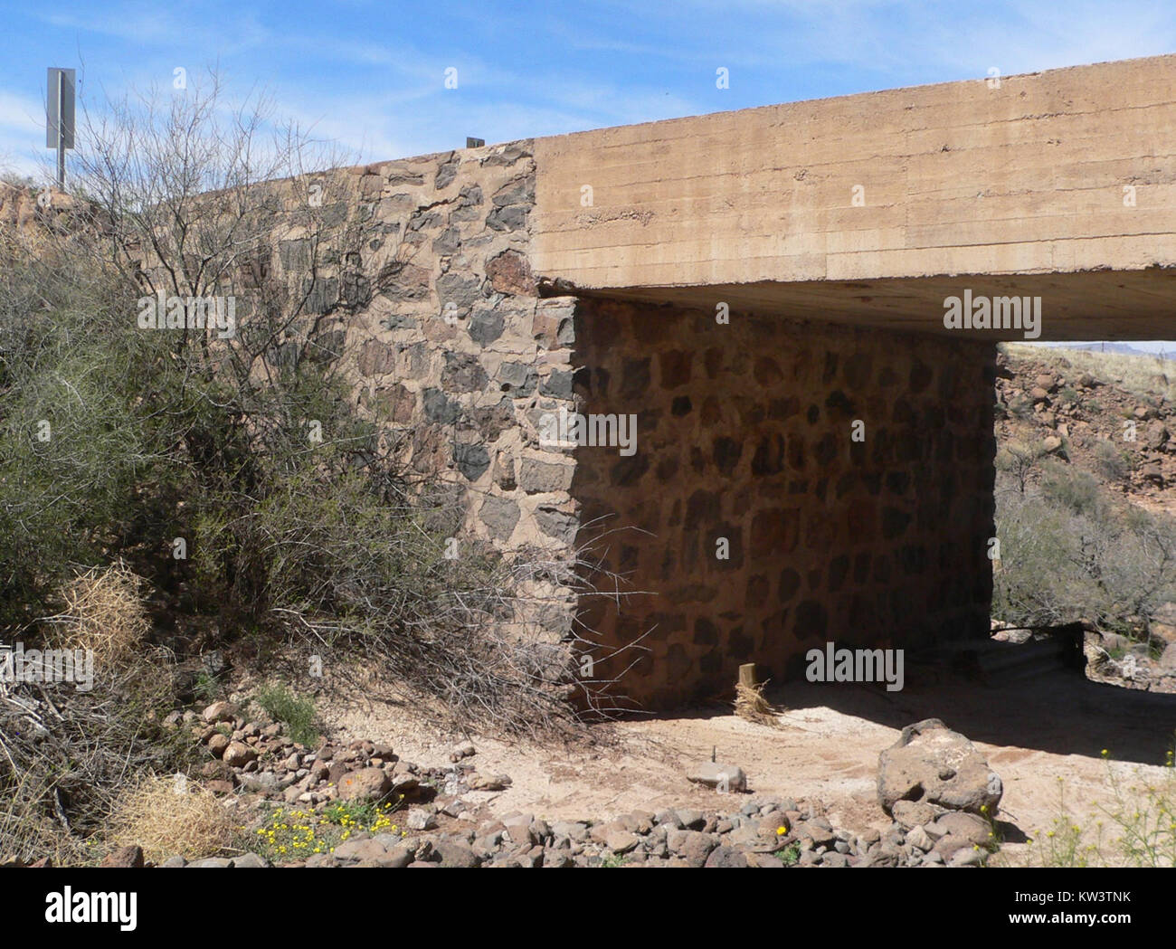 Black Gap bridge (Greenlee Co, AZ) W abutment 1 Stock Photo Alamy