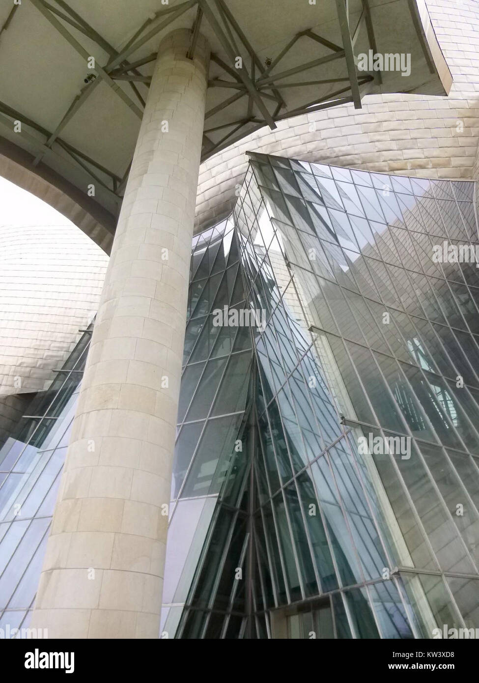 The Guggenheim Museum in Bilbao, Spain, designed by Frank Gehry, is a ...