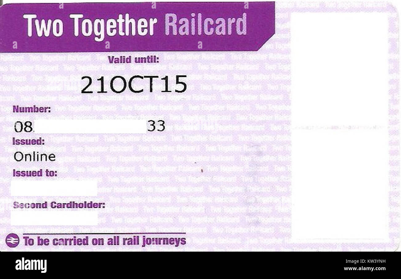 Two Together Railcard Stock Photo Alamy two-together-railcard-stock-photo-alamy