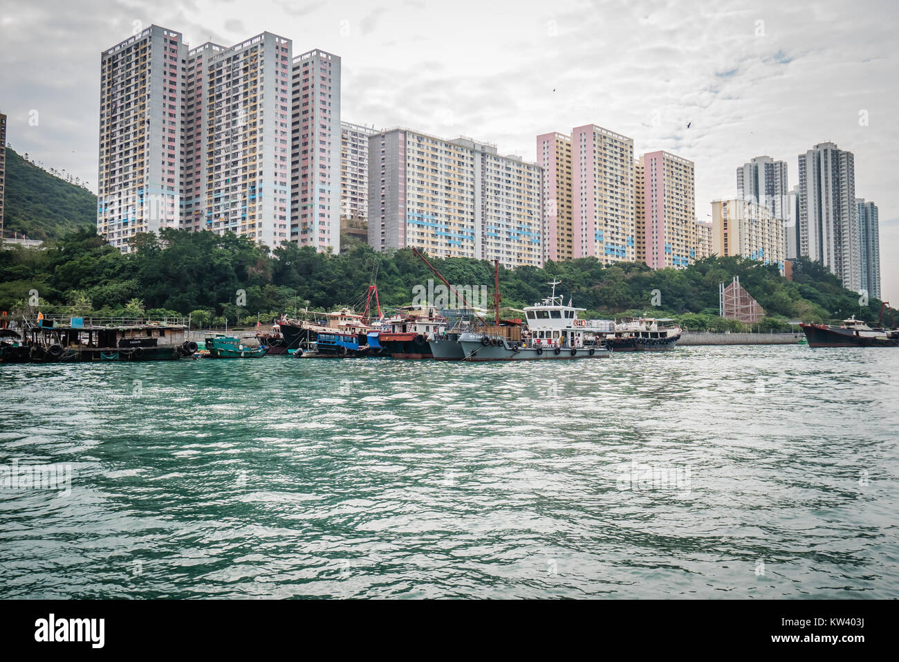 hong kong aberdeen harbour Stock Photo