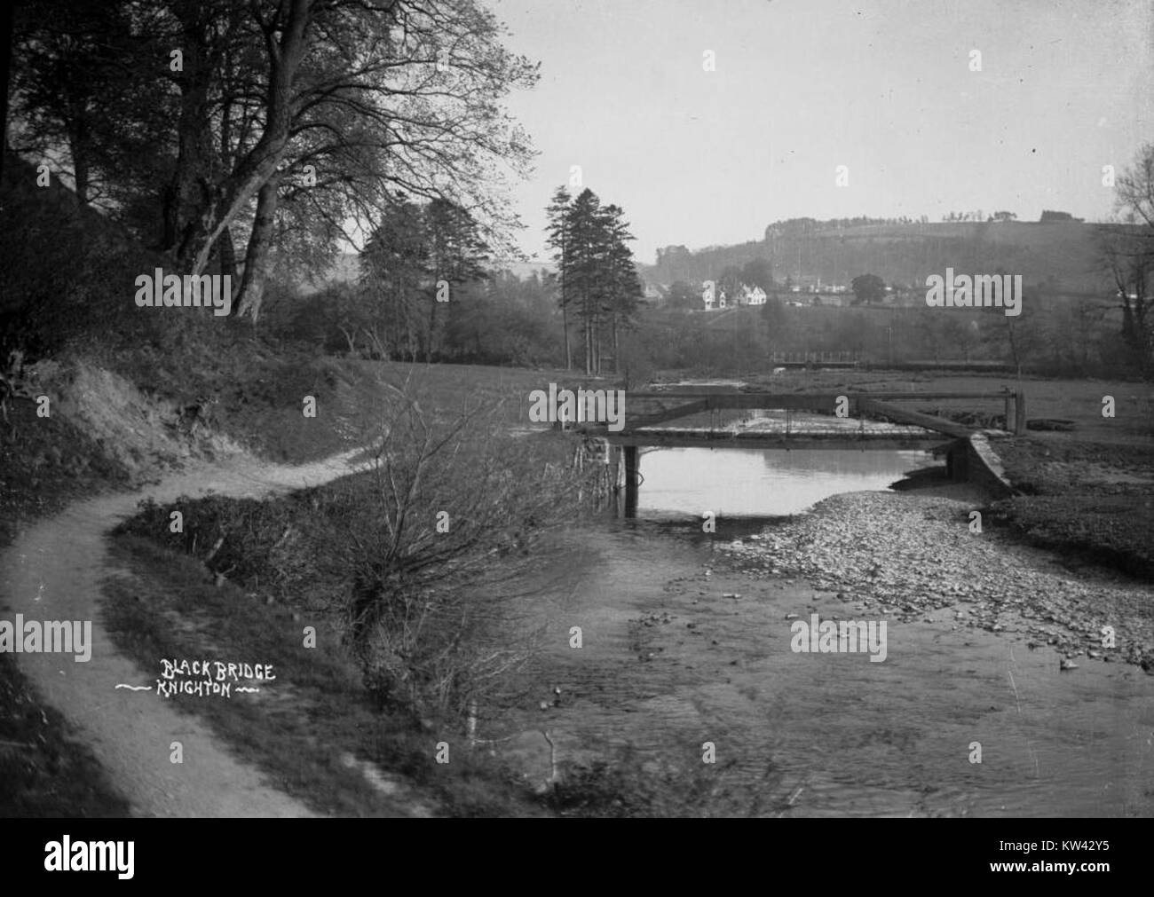 Black bridge Knighton (1294426 Stock Photo Alamy