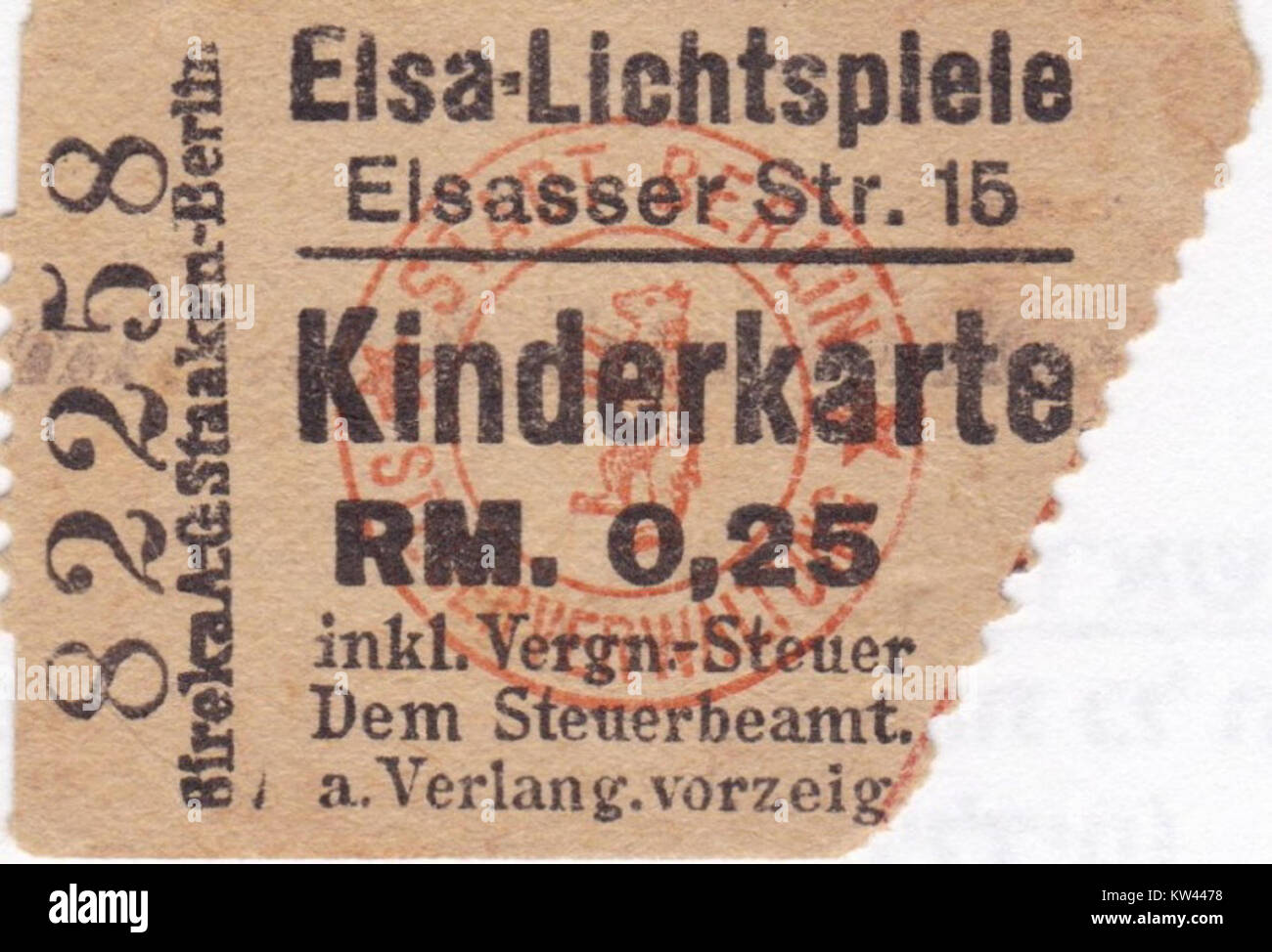 Mitte Elsa Lichtspiele EK 1936 Stock Photo