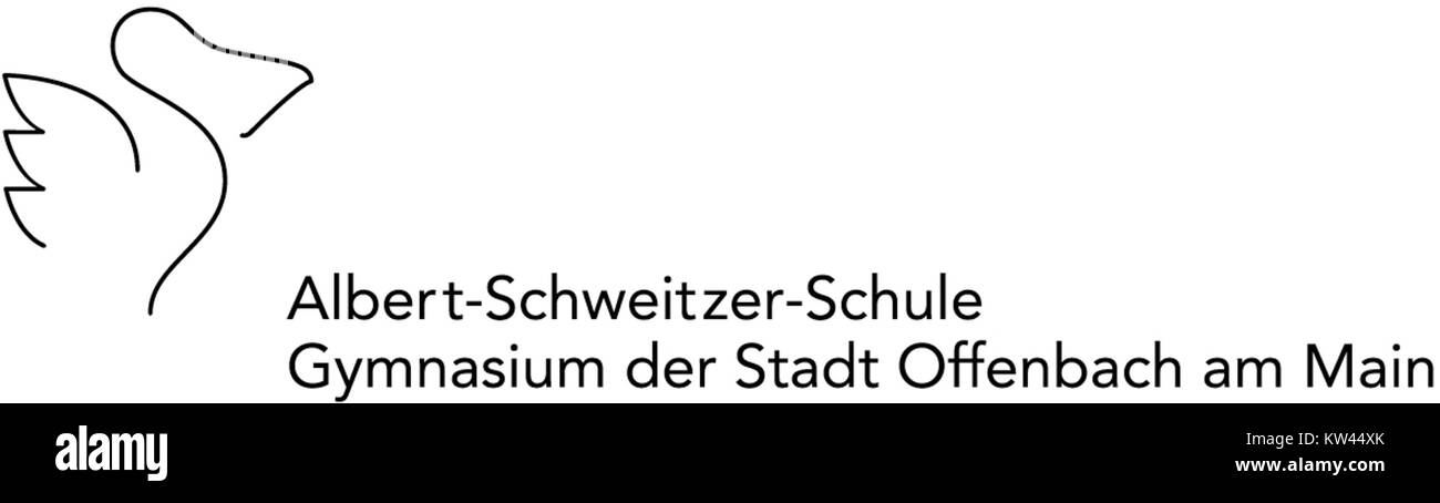 Logo Der Albert Schweitzer Schule Offenbach Am Main Stock Photo Alamy