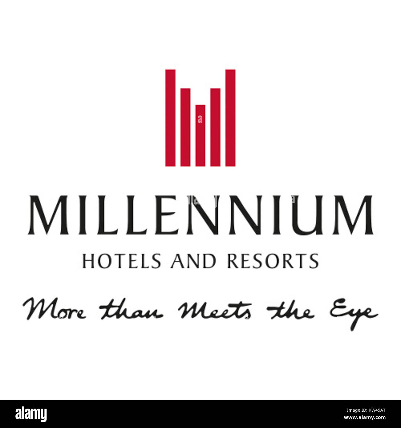Millennium Hotels And Resorts Logo With Tagline sq Stock Photo Alamy