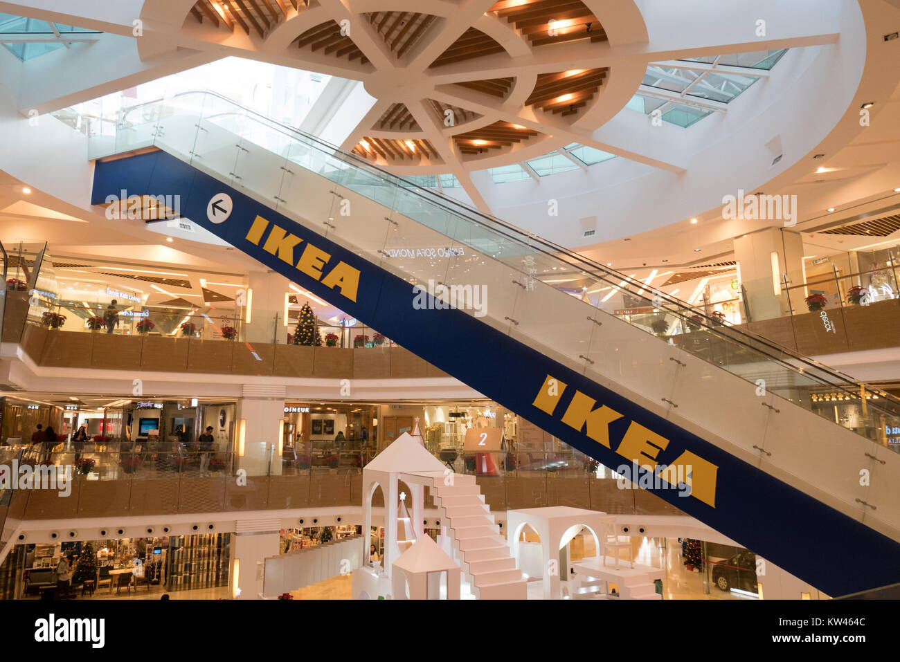 hong kong ikea escalator Stock Photo Alamy