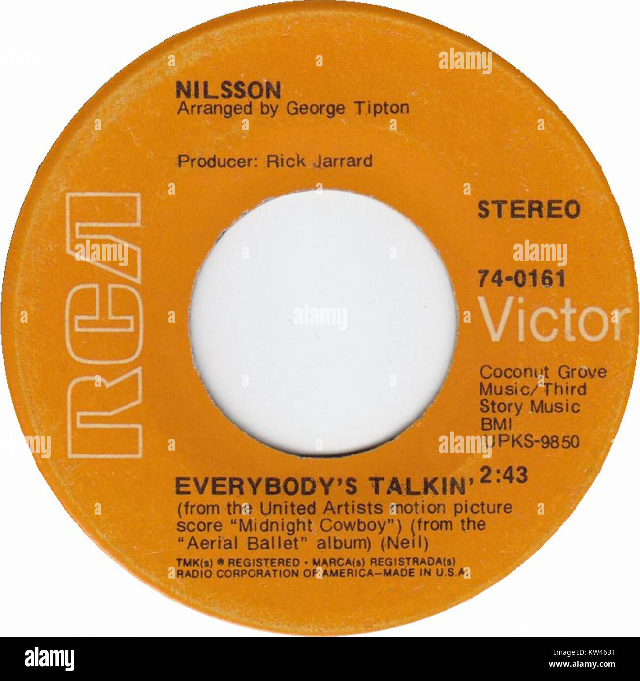 Nilsson everybodys talkin rca victor US vinyl 1969 rerelease Stock ...