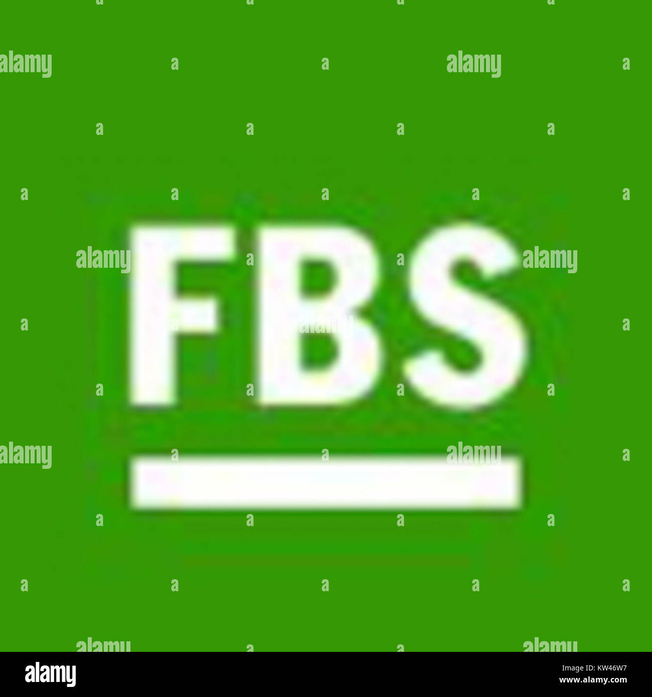 The logotype of FBS company Stock Photo