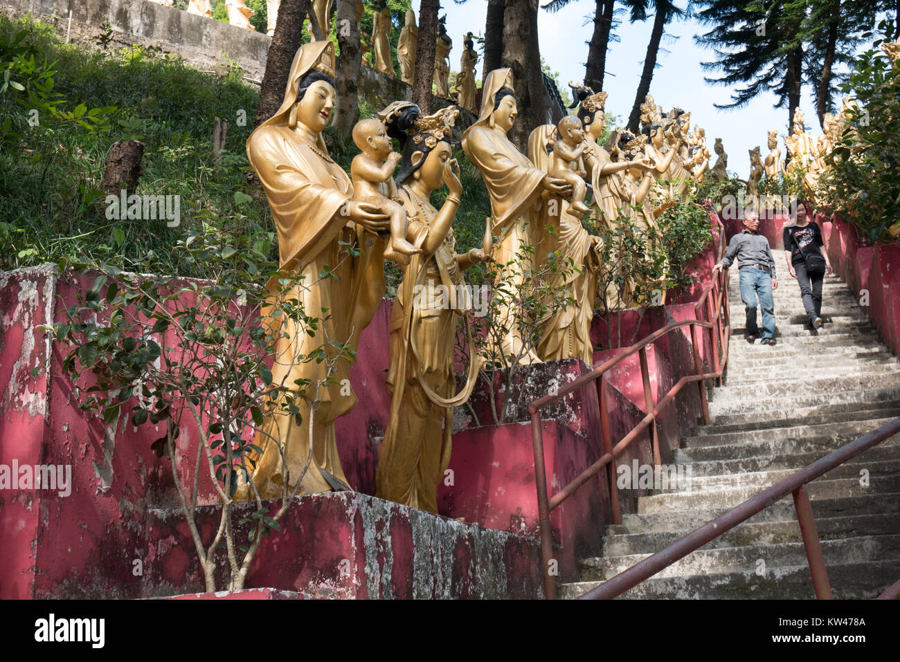 ten thousand buddhas monastery in sha tin hong kong Stock Photo