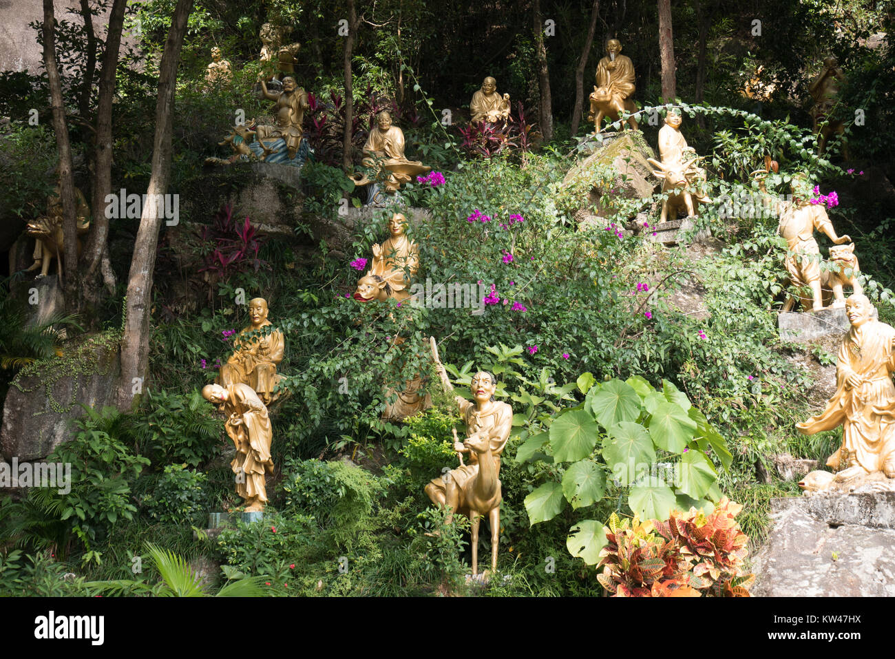 ten thousand buddhas monastery in sha tin hong kong Stock Photo