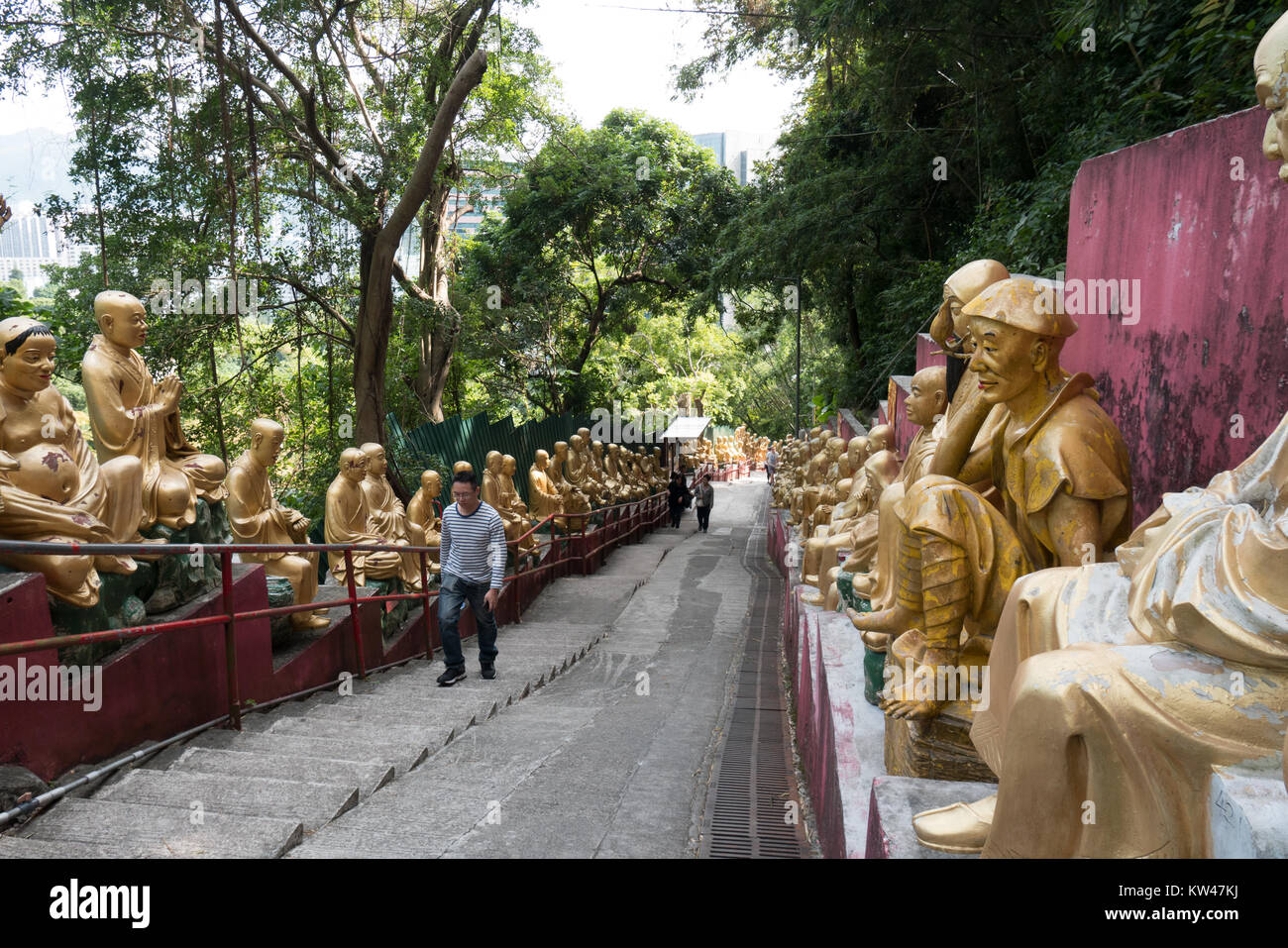 ten thousand buddhas monastery in sha tin hong kong Stock Photo