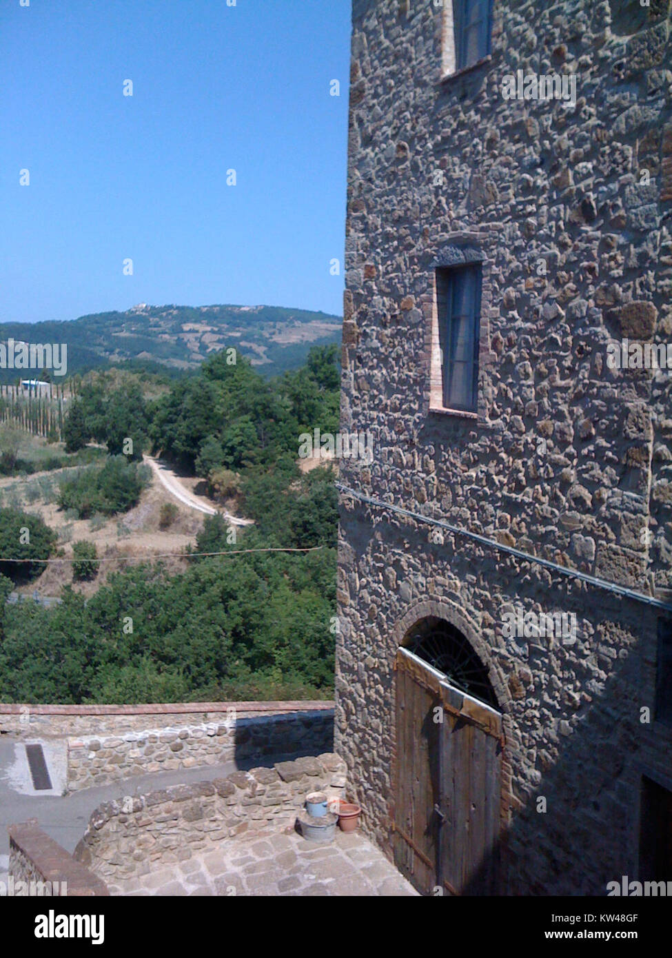 Borgo medievale La Leccia di Sasso Pisano, dettaglio Stock Photo
