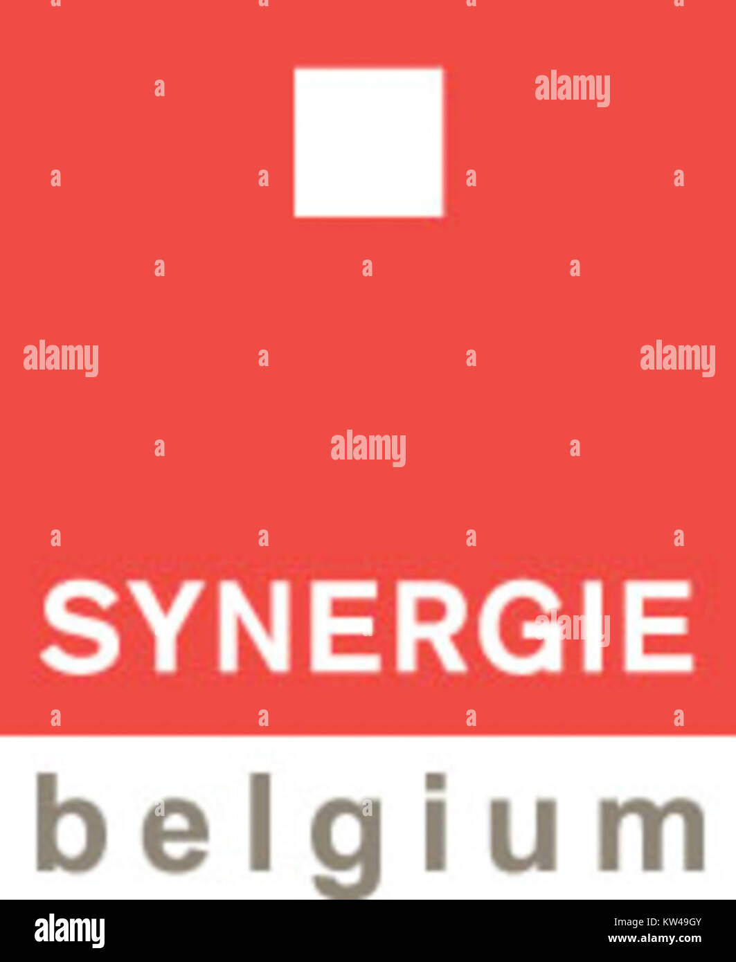 Logo of Logosynergie, a Belgian company specializing in innovative design solutions, featuring the company's emblem and design elements. Stock Photo