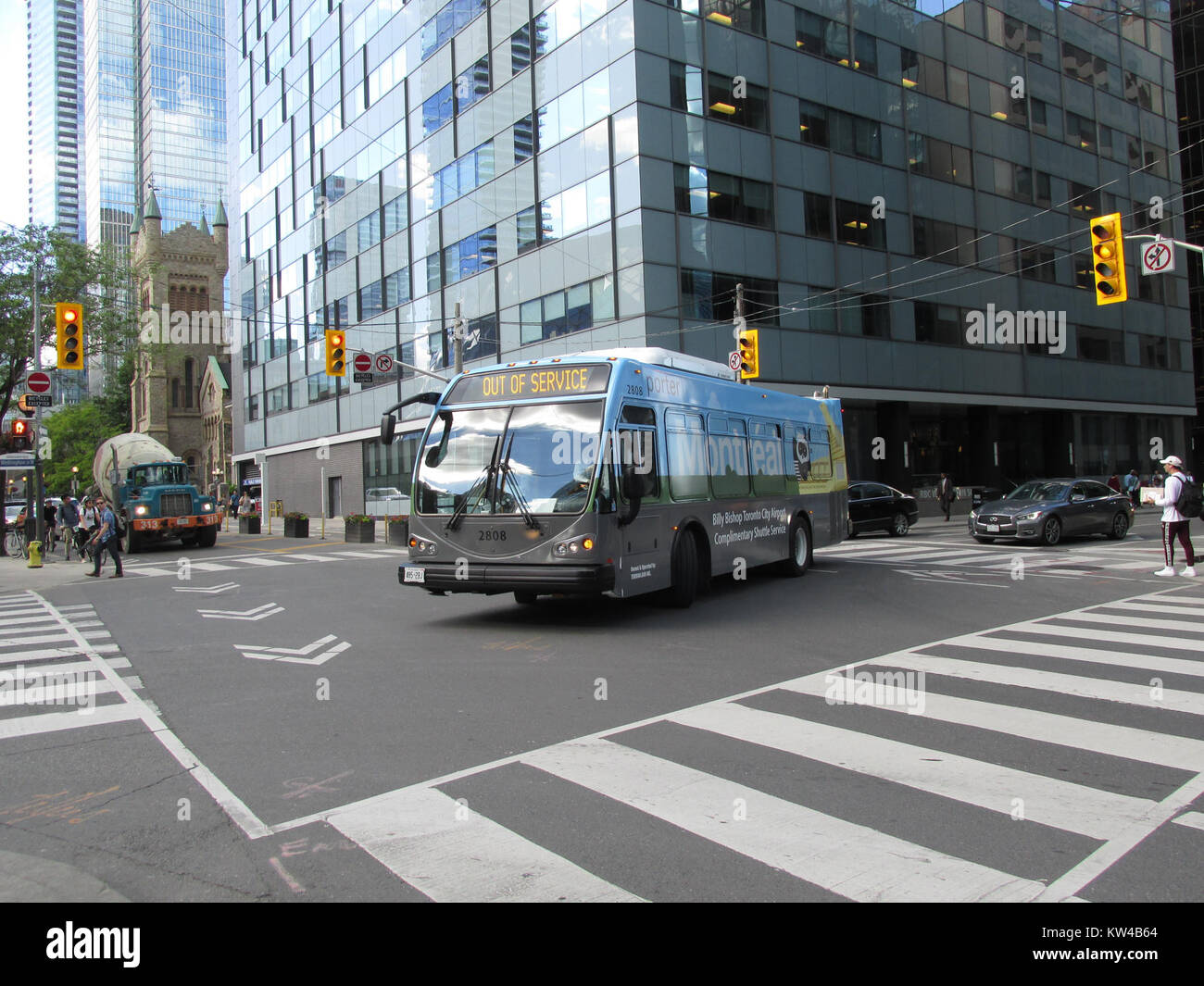 A photograph of the Billy Bishop Shuttle, a well-known transportation service that connects Torontoâ€™s downtown to Billy Bishop Toronto City Airport, taken in August 2014. Stock Photo