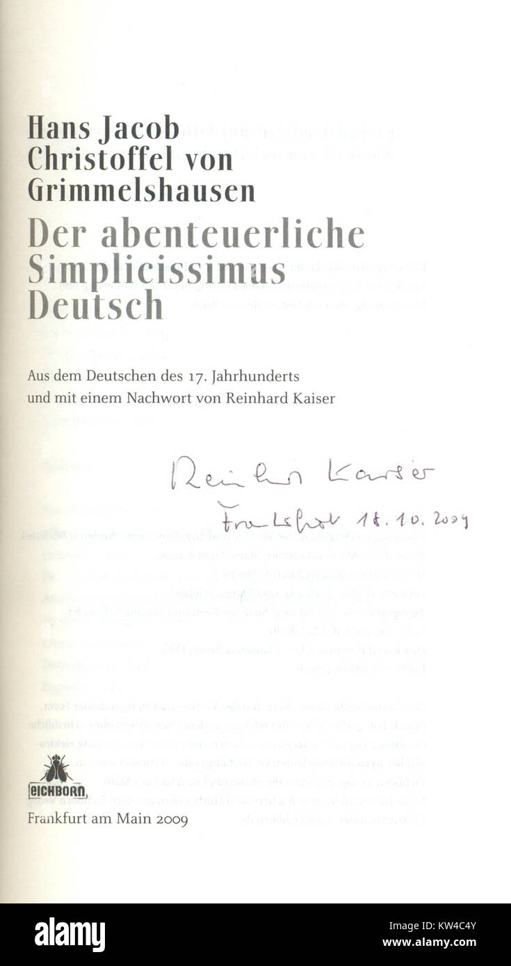 Reinhard kaiser 2009 ffm 001 Stock Photo - Alamy