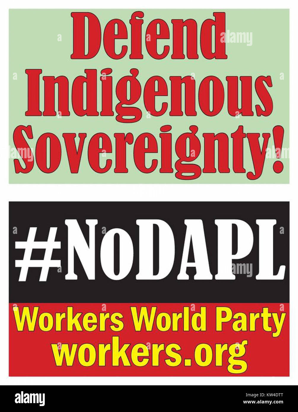 Workers World Party No DAPL Stock Photo