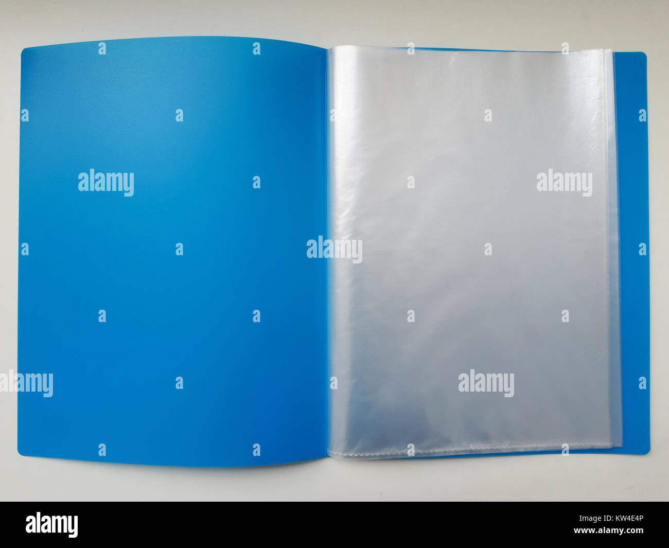 A blue A4-sized folder featuring 10 pockets, designed for organizing ...