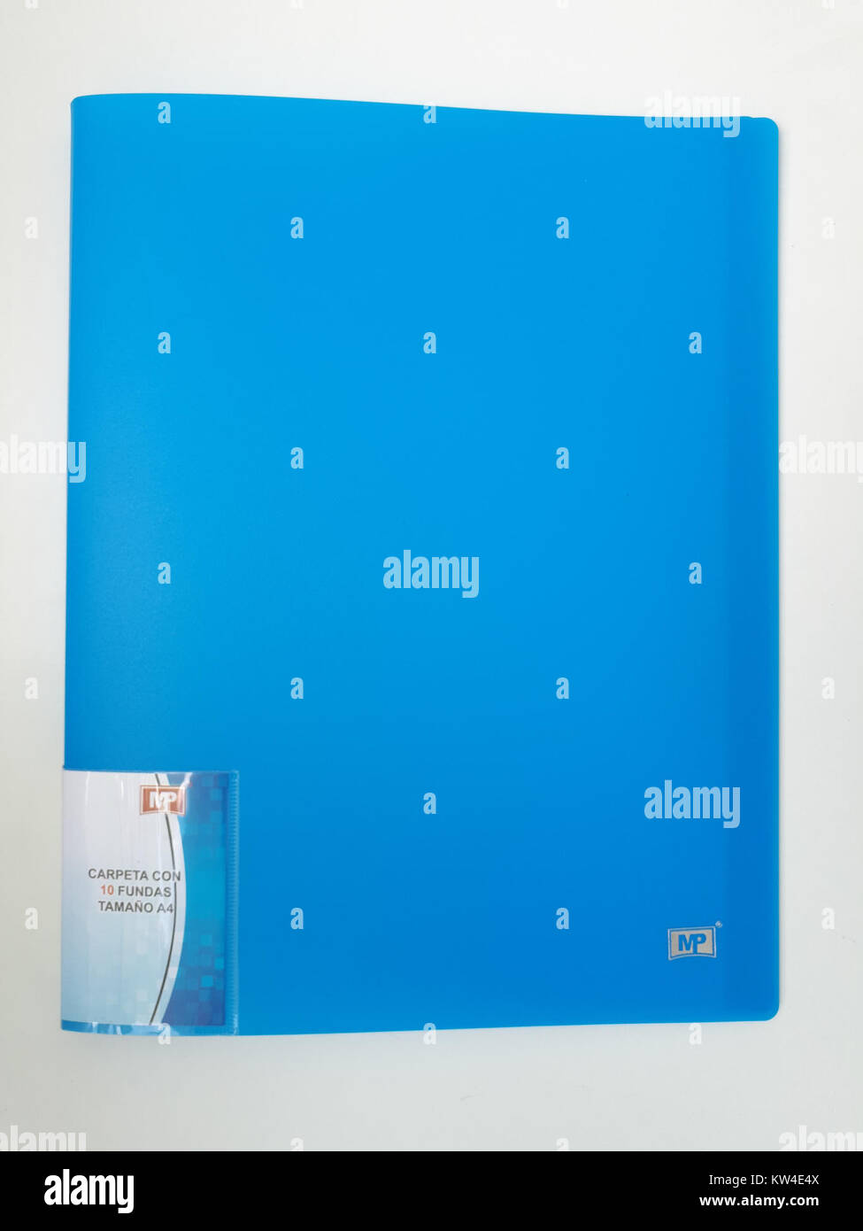 A blue A4-sized folder with 10 pockets, designed for organizing ...