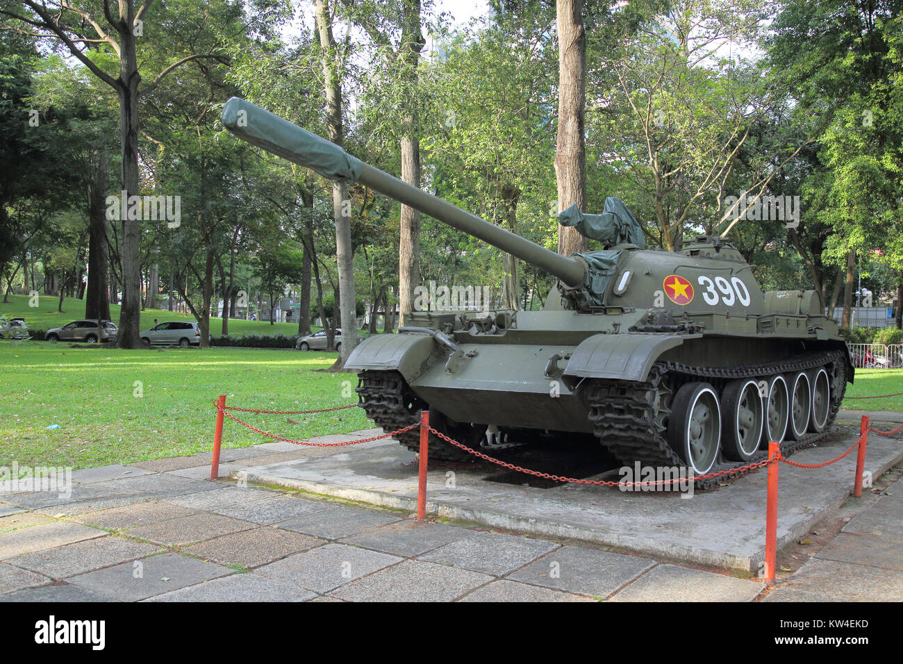 tanks outside independence palace saigon or ho chi minh city vietnam