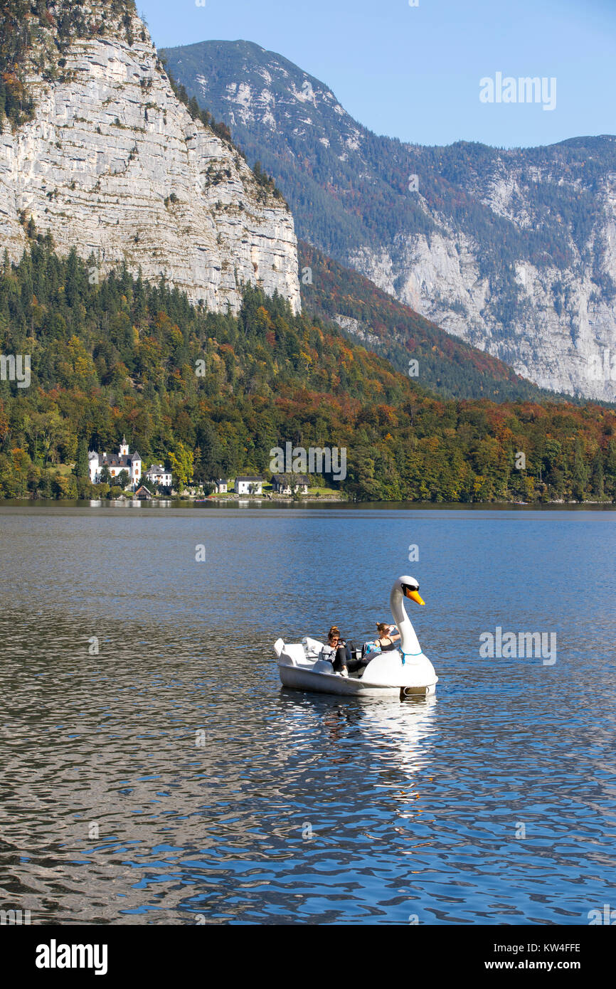 Lake Hallstatt, Upper Austria district, Salzkammergut, part of the Alps