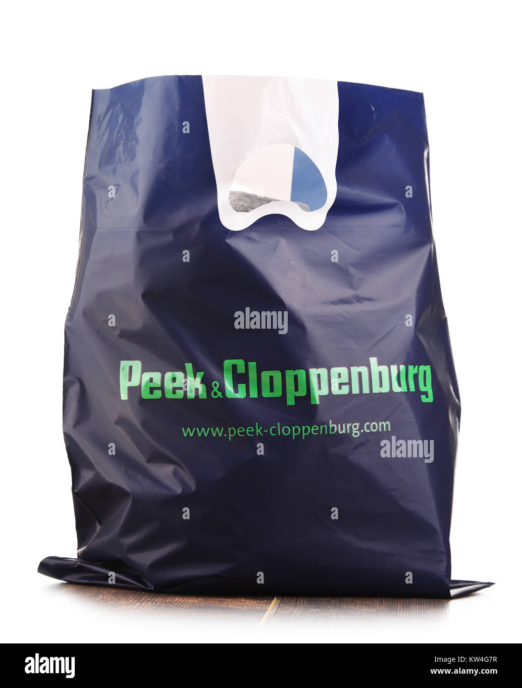 POZNAN, POLAND - DEC 7, 2017: Plastic shopping bag of Peek & Cloppenburg,  an international chain of retail clothing stores with headquarters in  German Stock Photo - Alamy