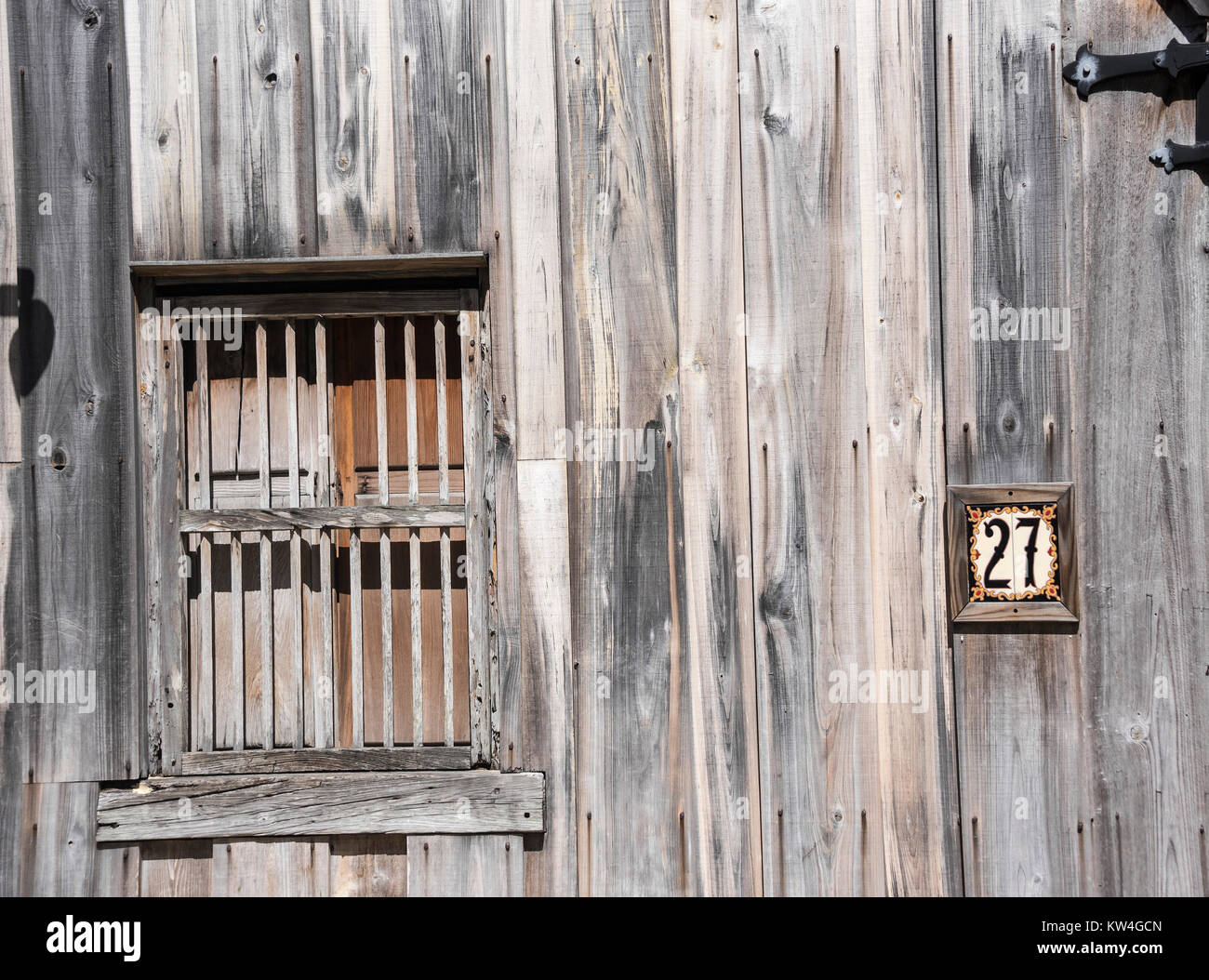 Old wooden building on the hitorical town of St. Augustine, Florida. Stock Photo