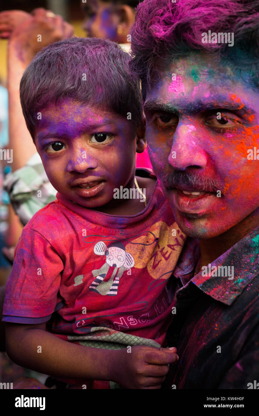 Holi festival celebrations in Kochi,Kerala, India Stock Photo - Alamy