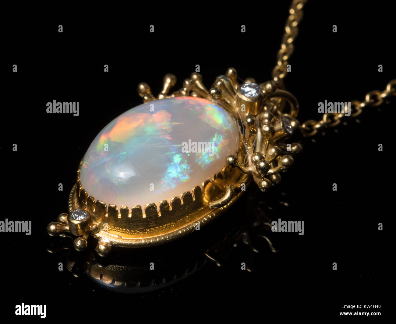 Opal Stone Pendant Necklace