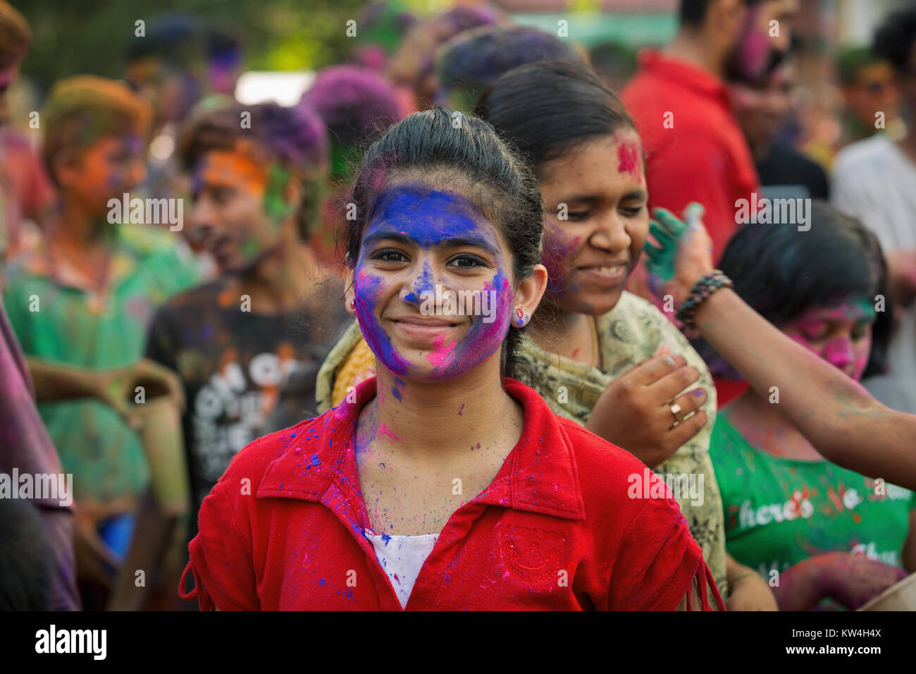 Holi festival celebrations in Kochi,Kerala, India Stock Photo - Alamy