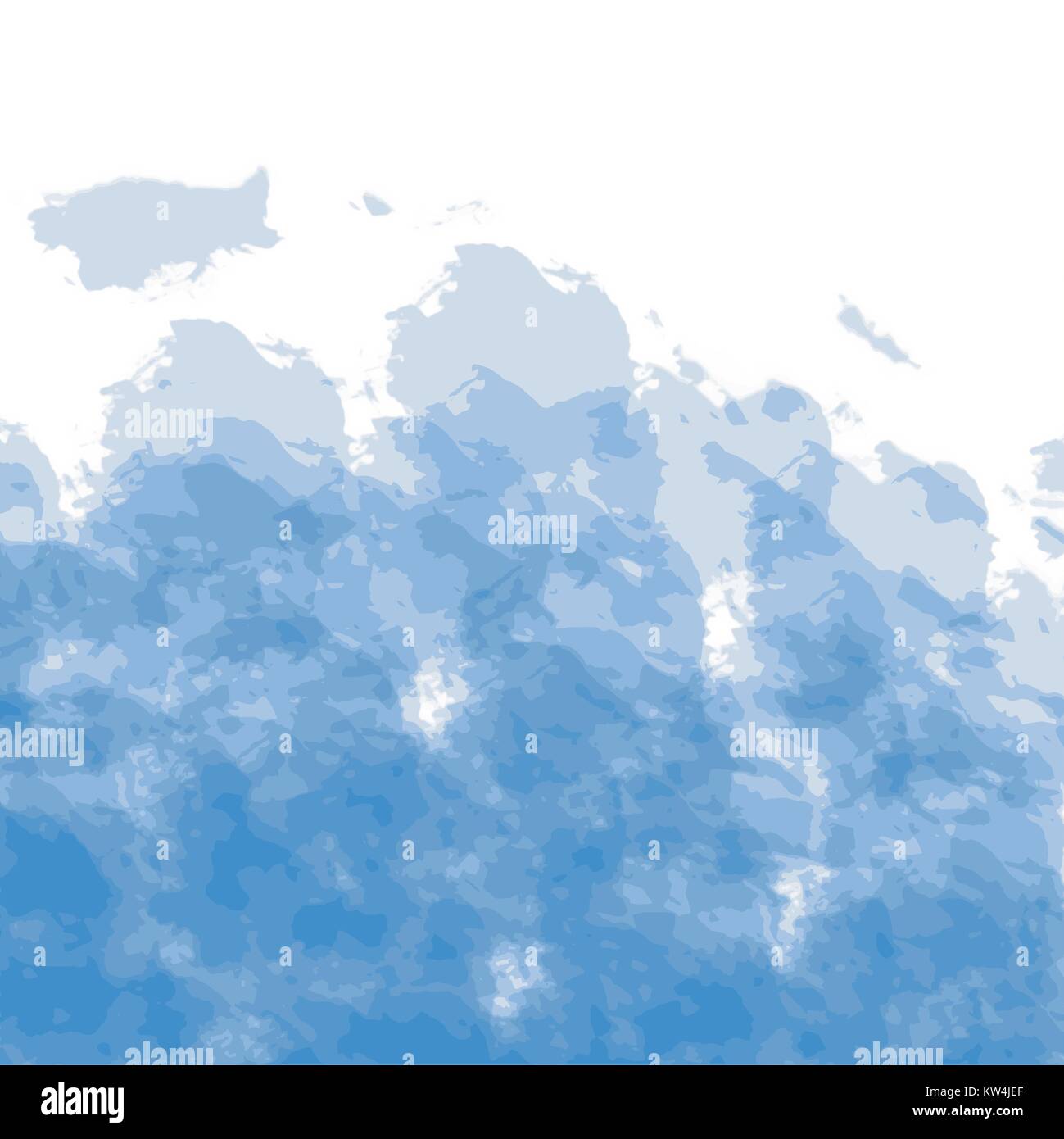 blue watercolor splatter pattern, vector Illustration Stock Vector