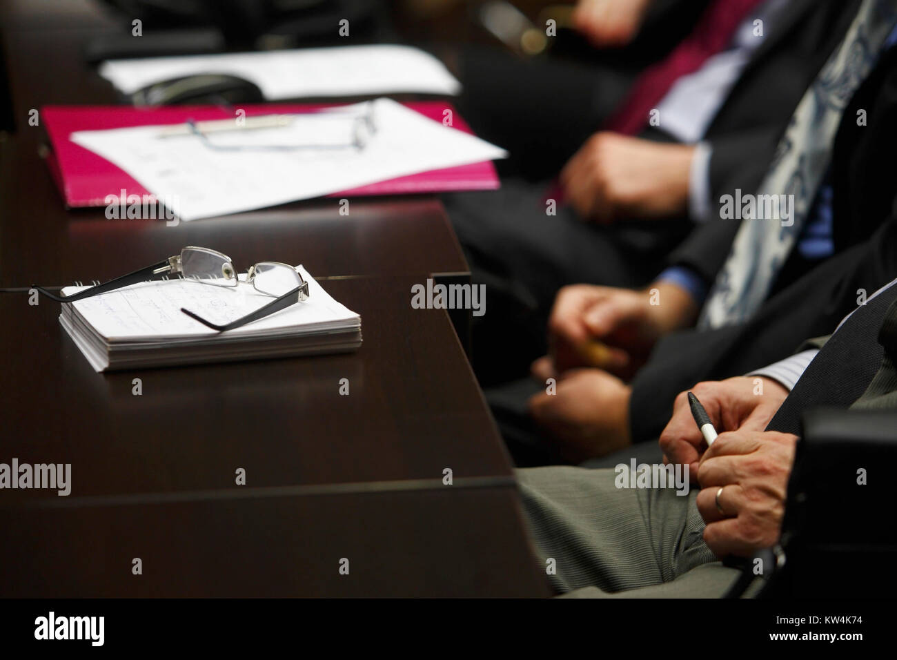 People are listening a lecture during a business conference Stock Photo